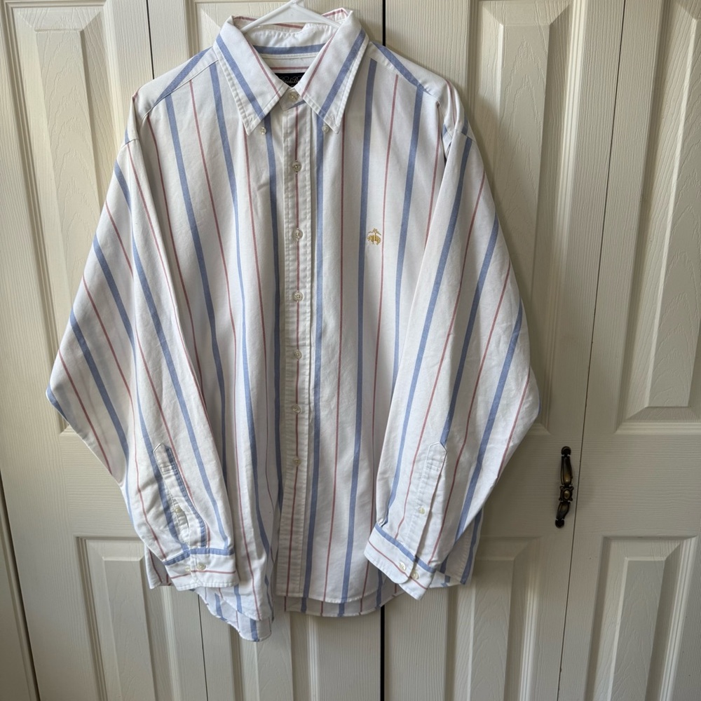 Brooks Brothers Men’s Size Large Multi Stripe Button Down Dress Shirt